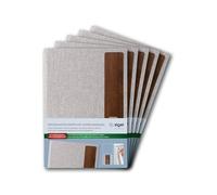 SIGEL SM223/5 Porta-menú - 5 unidades - incl. 2 fundas transparentes dobles para 8 páginas - encuadernación elástica - A5 - gris claro/marrón