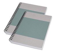 SIGEL SN600/2 Libreta de espiral Quicknote - A5 - cuadriculado - tapa blanda - azul/gris - 160 p. - certificación FSC