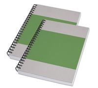 SIGEL SN800/2 Libreta de espiral Quicknote - A5 - blanco - tapa blanda - verde/gris - 160 p. - certificación FSC
