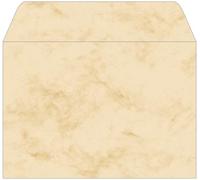 SIGEL Sobres 16,20 x 11,40 cm | DU011, diseño mármol beige, formato C6, 25 unidades