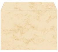 SIGEL Sobres 22,90 x 16,20 cm | DU203, diseño mármol beige, formato C5, 25 unidades
