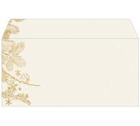 SIGEL Sobres navideños 22 x 11 cm | DU422, diseño Golden Christmas, 50 unidades