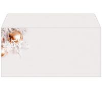 SIGEL Sobres navideños 22 x 11 cm | DU429, diseño «Christmas in Rose Gold», engomados, 50 unidades