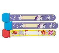 SIGEL SY451 Pulseras de identificación infantiles kids ID, diseño: unicornio, flores, 3 unidades