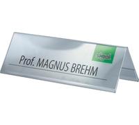 SIGEL TA132 Soporte de sobremesa, forma de tejado, Plástico duro, para 190x60 mm, 5 unds.