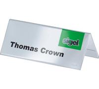 SIGEL TA136 Soporte de sobremesa, forma de tejado, Plástico duro, para 100x60 mm, 10 unds.