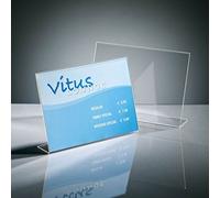 SIGEL TA211 Expositor de mesa inclinado, 30x21x6,3 cm (para A4 horizontal) | para mostrador, restauración, oficina, boda, etc | resistente a los rayos UV, acrilico, transparente, 10 piezas