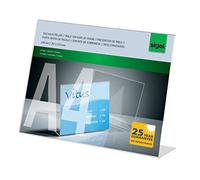 SIGEL TA211 Soporte de sobremesa, inclinado, acrilico, para A4 transversal, 1 unds.