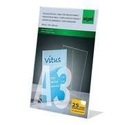 SIGEL TA213 Soporte de sobremesa, inclinado, acrilico, para A3, 1 unds.