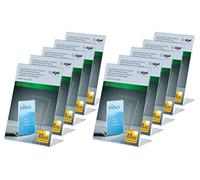 SIGEL TA214 Expositor de mesa inclinado, 15,5x10,6x5,3 cm (para A6 vertical) | para mostrador, restauración, oficina, boda, etc | resistente a los rayos UV, acrilico, transparente, 10 piezas