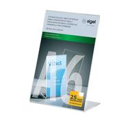 Sigel TA214 Soporte de sobremesa, inclinado, acrilico resistente a UV, para A6,