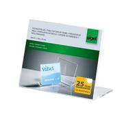 Sigel TA217 Soporte de sobremesa, inclinado, acrilico resistente a UV, para A7 transversal, 1 unds