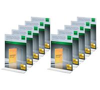 Sigel TA220 Mesa de Pie Recta, para A4, 10 Piezas, Acrílico Cristalino - Otros Tamaños