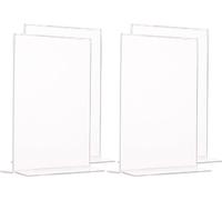 SIGEL TA226 Expositor de mesa recto, 10,5x15x5,5 cm (para A6 vertical) | para mostrador, restauración, oficina, boda, etc | resistente a los rayos UV, acrilico, transparente, 10 piezas