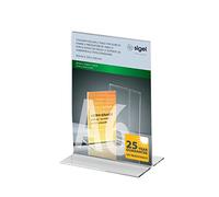 Sigel TA226 Soporte de sobremesa, recto, acrilico resistente a UV, para A6, 1 unds