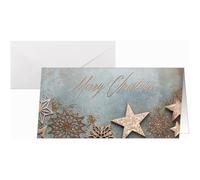 SIGEL Tarjetas de Navidad DL | DS099, estrellas navideñas, 10 tarjetas + sobres
