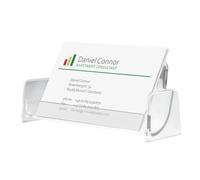 SIGEL Tarjetero para tarjetas de visita 10,20 x 4,70 cm | VA120, expositor para 50 tarjetas, formato 9,7 x 8,5 cm, transparente