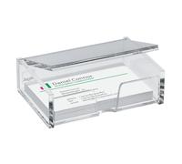 SIGEL VA112 Cajita para tarjetas de visita / Tarjetero acrílico, para hasta 80 t