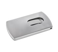 SIGEL VZ120 Porta-tarjetas de visita " Snap ", plata, acero inox, para hasta 12