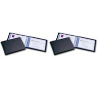 Sigel VZ170 Tarjetero, Aspecto de Cuero, plástico, para hasta 40 Tarjetas (màx. 90x58 mm) (Paquete de 2)