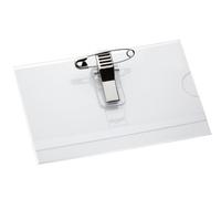 SIGEL ZB200 Etiquetas portanombres con pinza combinada, lámina dura, para 54x90 mm, 50 unds.