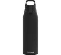 SIGG - Borraccia Termica - Shield Therm One Nero - Adatta alle bevande gassate - Ermetica - Lavabile in lavastoviglie - Senza BPA - 90% acciaio inox riciclato - Nero - 1 L