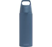 SIGG - Botella de agua de acero inoxidable - Shield ONE Deep Blue - Apta para bebidas carbonatadas - A prueba de fugas - Ligero - Sin BPA - Exterior y Fitness - Azul profundo - 0,75L