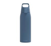 SIGG - Botella de agua de acero inoxidable - Shield ONE Deep Blue - Apta para bebidas carbonatadas - A prueba de fugas - Ligero - Sin BPA - Aire libre y Fitness Blue - 1L