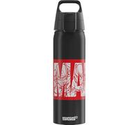 Sigg - Botella de aluminio para niños - WMB ONE Kids Marvel Logo - Apto para ácido carbónico - A prueba de fugas - Ligero - Sin BPA - Certificado climáticamente neutral - Deportes y escuela - Negro