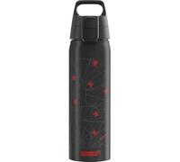 Sigg - Botella de aluminio para niños - WMB ONE Kids Spiderman Webs - Carbónico - A prueba de fugas - Ligero - Sin BPA - Certificado climáticamente neutral - Deporte y escuela - Negro - 0,75L