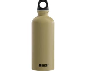 Sigg - Botella de aluminio - Traveller Caramel Sand - Fabricado en Suiza - Certificado Climate Partner - Adecuado para bebidas carbonatadas - A prueba de fugas - Ligero - Sin BPA - Exterior - 0,6 L