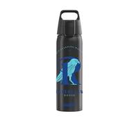 SIGG - Botella de aluminio - WMB One Ravenclaw - Made in Switzerland - Climate Partner - Apta para bebidas carbonatadas - A prueba de fugas - Sin BPA - Exterior - Negro - 0,75 L