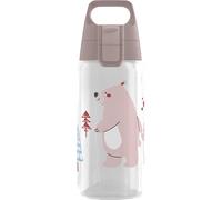SIGG - Botella infantil - Viva One Bear Family - Apta para bebidas carbonatadas - A prueba de fugas - Apto para lavavajillas - Sin BPA - Deportes y Escuela - Azul - 0,5L