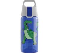SIGG - Botella infantil - Viva One Disney - Rex & Trixie - Apta para bebidas carbonatadas - A prueba de fugas - Apto para lavavajillas - Sin BPA - Deportes y Escuela - Azul - 0,5L