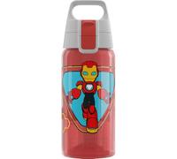Sigg - Botella infantil - Viva One Marvel - Iron Man - Apta para bebidas carbonatadas - A prueba de fugas - Apto para lavavajillas - Libre de BPA - Deportes y Escuela - Rojo - 0,5 L