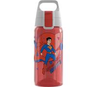 SIGG - Botella infantil - Viva One - Superman - Apta para bebidas carbonatadas - A prueba de fugas - Apto para lavavajillas - Sin BPA - Deportes y Escuela - Rojo - 0,5L