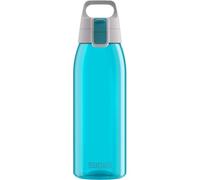 Sigg - Botella Total Color Aqua - Botella reutilizable (1 L), botella de agua impermeable y sin sustancias nocivas, botella de plástico Tritan ligera y muy resistente