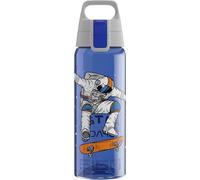 SIGG - Botella Tritan - Total Color ONE Ollie - Apto para bebidas carbonatadas - Apto para lavavajillas - A prueba de fugas - Ligero - Sin BPA - Azul Skate - 0,6L