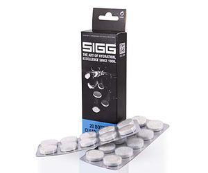 SIGG Bottle Clean Tablets para botellas SIGG, 20 pastillas efervescentes limpiadoras para limpiar botellas a mano, pastillas lavavajillas para un lavado rápido y sencillo