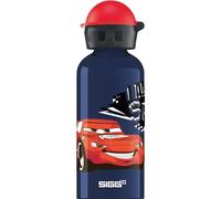 SIGG Cars Speed Cantimplora infantil (0.4 L), botella de aluminio sin sustancias nocivas y con tapa hermética, preciosa cantimplora para niños