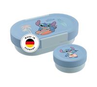SIGG - Fiambrera LUMO Kids Disney Stitch Surfing Plus - Bandeja interior y caja de aperitivos a prueba de fugas - Apta para microondas y lavavajillas - Sin BPA - Ligera - Para escuela, guardería y