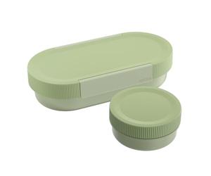 SIGG Juego de fiambrera Lumo L Eco Green - Fiambrera con lata extra - Fiambrera ligera - 2 en 1 - Sin BPA - Verde - 1 L