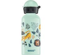 Sigg Jungle TZZ Cantimplora infantil (0.4 L), botella para niños sin sustancias nocivas y con tapa hermética, cantimplora ligera de aluminio