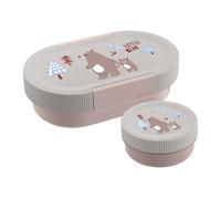 SIGG Lumo Bear Family - Fiambrera infantil con lata adicional, ligera, 2 en 1, sin BPA, 0,8 L