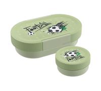 SIGG Lumo Football Splash - Fiambrera con lata extra para niños, 2 en 1, sin BPA, color verde, 0,8 L