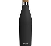 Sigg Meridian Black Cantimplora metálica (0.5 L), Botella hermética sin sustancias nocivas, Botella de Acero Inoxidable Aislante para Bebidas frías y Calientes