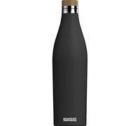 Sigg Meridian Black Cantimplora metálica (0.7 L), Botella hermética sin sustancias nocivas, Botella de Acero Inoxidable Aislante para Bebidas frías y Calientes