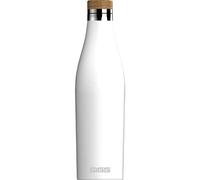 Sigg Meridian White Cantimplora metálica (0.5 L), Botella hermética sin sustancias nocivas, Botella de Acero Inoxidable Aislante para Bebidas frías y Calientes