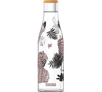 SIGG Metis Sumatra Tiger Botella rellenable (0.6 L), botella hermética sin plástico, botella de cristal sin BPA resistente al calor, colaboración con One Tree Planted