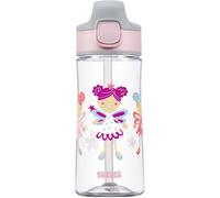 Sigg Miracle Fairy Friend Cantimplora infantil (0.45 L), botella para niños con tapa hermética, botella de agua de tritán con pajita para usar con una mano